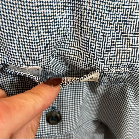 New without Tags Magellan Outdoors Angler Fit Green and White Gingham Shirt Med - Picture 5 of 12